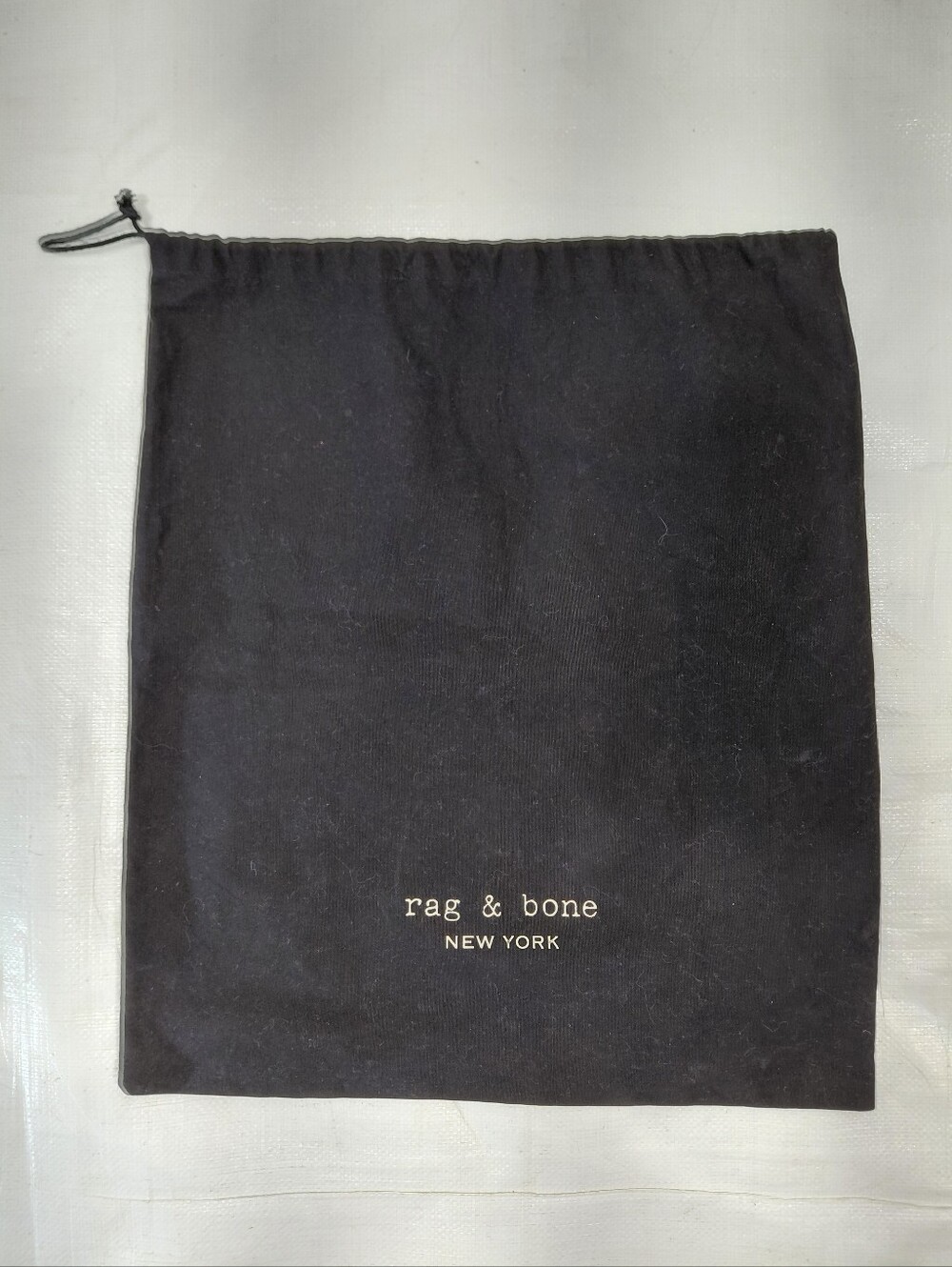 Rag & Bone Black Cotton Drawstring Dustcover Bag